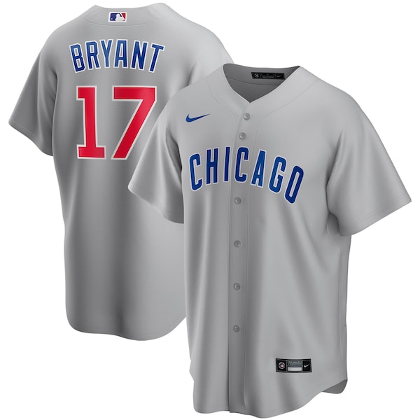 Men's Chicago Cubs Kris Bryant Nike Gray Road Re Cody Bellinger jersey