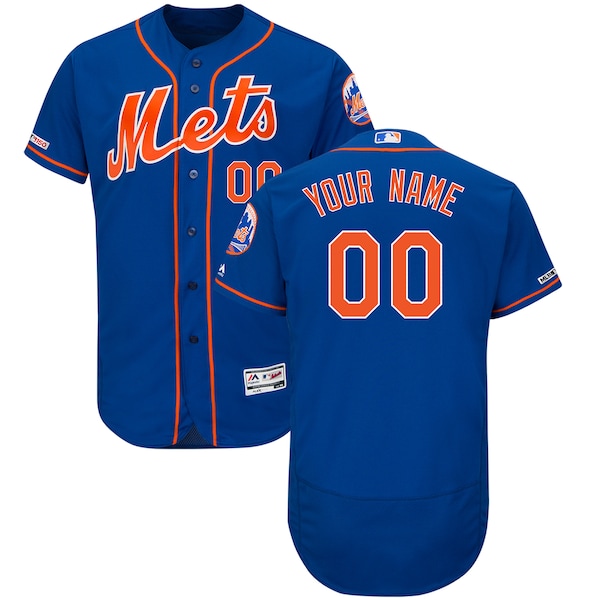 Men's New York Mets Majestic Royal/Orange Alternat Clayton Kershaw authentic jersey