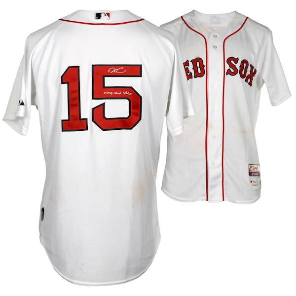 Autographed Boston Red Sox Dustin Pedroia Fanati Customized Nationals jerseys