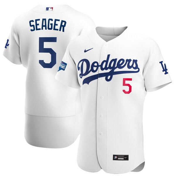Men's Los Angeles Dodgers Corey Seager Nike Whit brian dawkins mlb jersey
